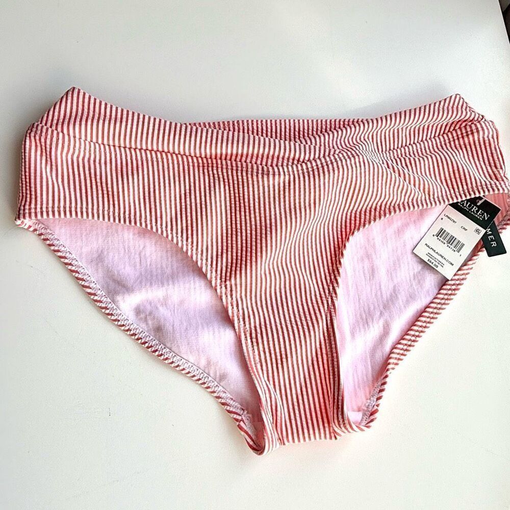 NWT Lauren Ralph Lauren striped bikini bottoms. Size 6